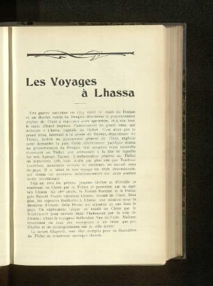 Les Voyages à Lhassa.