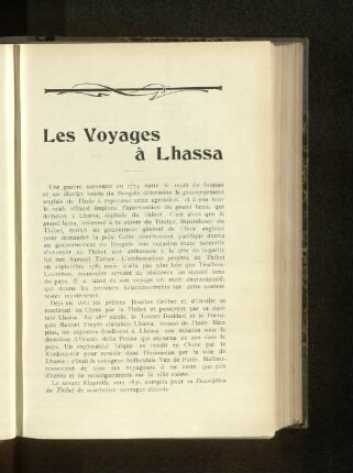 Les Voyages à Lhassa.