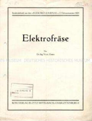 Elektrofräse zur Verbesserung der Bodenkultur