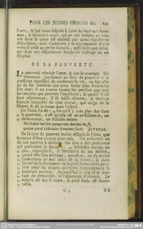 De La Pauvreté