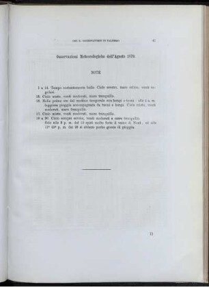 Osservazioni Meteorologiche dell' Agosto 1879.