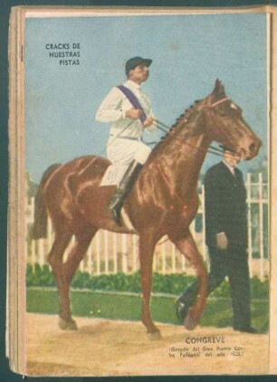 Cracks de nuestras pistas: Congreve (ganador del Gran Premio Carlos Pellegrini del año 1928) - [Fotografía]