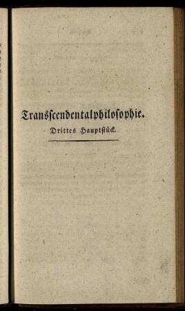 Drittes Hauptstück. [Kritik der Urtheilskraft.]