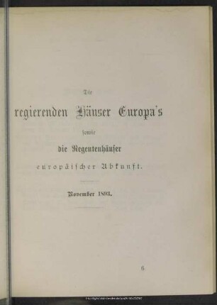 Regentenhäuser Europas