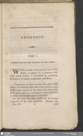 Chap. I. Description Of The Surface Of The Earth