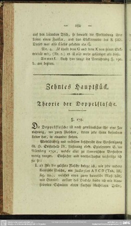 Zehntes Hauptstück. Theorie der Doppelflasche