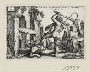 Herkules tötet Cacus, Blatt 5 der Folge "Arbeiten des Herkules"