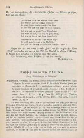 204-211 Empfehlenswerthe Schriften