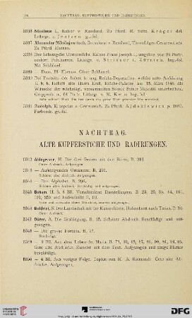 Alte Kupferstiche und Radirungen (Nr. 3342-3376)