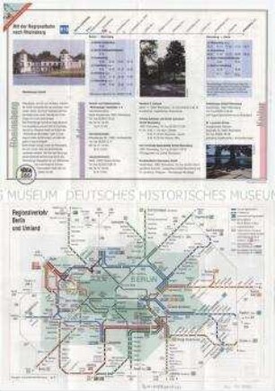 Fahrplan der Deutschen Bahn für die Strecke Berlin - Rheinsberg im Winterhalbjahr 1994/95