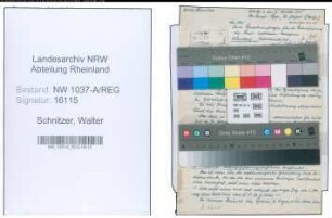 Entnazifizierung Walter Schnitzer , geb. 14.07.1901 ()
