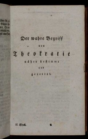 Der wahre Begriff von Theokratie näher bestimmt und gerettet.