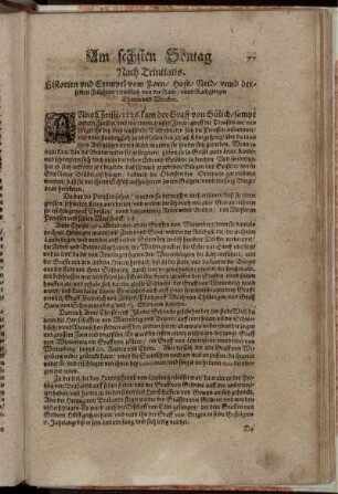 Am sechsten Sontag Nach Trinitatis