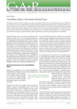 The military option in the Iranian nuclear crisis