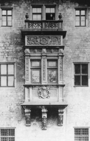 Berlin, Schloss, Schlossapotheke, Erker, 1945 ausgebrannt, Ruine 1950/51 gesprengt