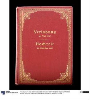 Verlobung 14. Mai 1937. Hochzeit 30. Oktober 1937.
