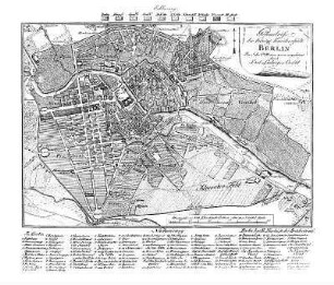 Plan: Grundriss der Königl. Residenzstädte Berlin Im Jahr 1798 von neuen angefertigt durch Carl Ludwig von Oesfeld