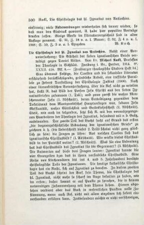 590-591 [Rezension] Rackl, Michael, Die Christologie des Heiligen Ignatius von Antiochien