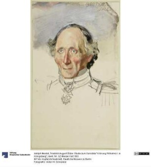 Friedrich August Stüler. Studie zum Gemälde "Krönung Wilhelms I. in Königsberg"