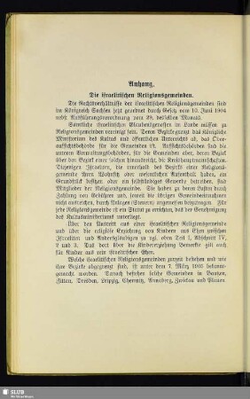 Anhang: Die israelitischen Religionsgemeinden