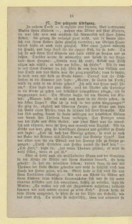 27. Der gesegnete Kirchgang