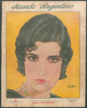 Las estrellas del cine: Evelyn Brent [Retrato] : Retrato ejecutado especialmente para Mundo Argentino por Rodolfo Wacha