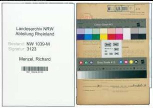 Entnazifizierung Richard Menzel , geb. 20.10.1892 ()