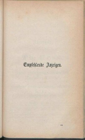 Empfehlende Anzeigen.