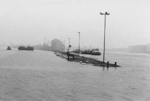 Hochwasser im Februar 1970 am Mittelrhein