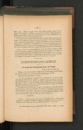 Correspondance.