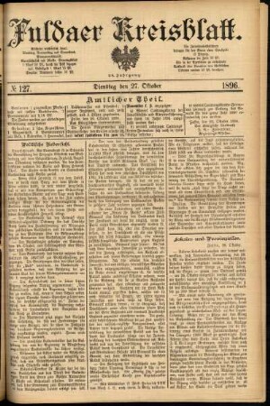 Ausgabe vom Dienstag, den 27. Oktober 1896.