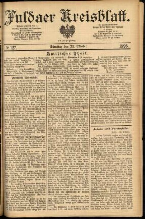 Ausgabe vom Dienstag, den 27. Oktober 1896.