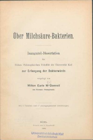 Über Milchsäure-Bakterien