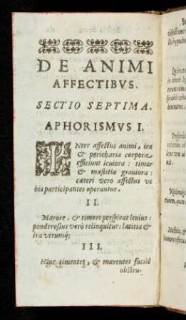 62v-68v Sectio Septima: De Animi affectibus