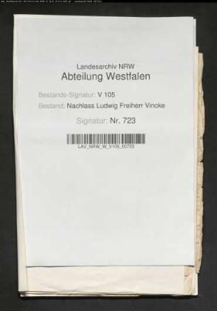 Zerwürfnisse zwischen Vincke und Stein auf dem 1. Provinziallandtag: Schriftwechsel Vinckes
