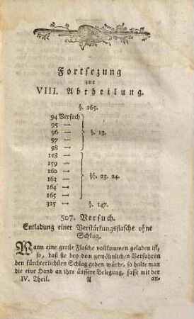 Kurze Grundsäze der Elektricitätslehre, 4. Des vierten oder praktischen Theils III. Bändchen