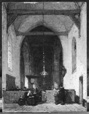 Kircheninneres mit Staffage