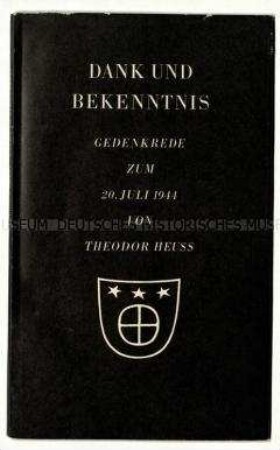 Gedenkrede von Theodor Heuss