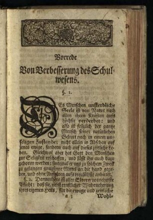Vorrede: Von Verbesserung des Schulwesens