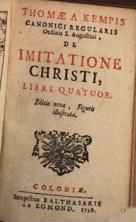 De Imitatione Christi : Libri Quatuor