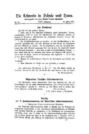 Anträge zur V. Hauptversammlung des Bayerischen Lehrerinnenvereins