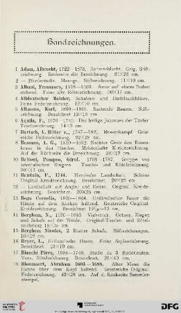 Handzeichnungen (Nr. 1-227)