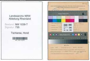 Entnazifizierung Horst Tschierse , geb. 31.05.1921 ()