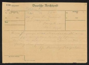 Brief von Friedrich Kayssler an Gerhart Hauptmann