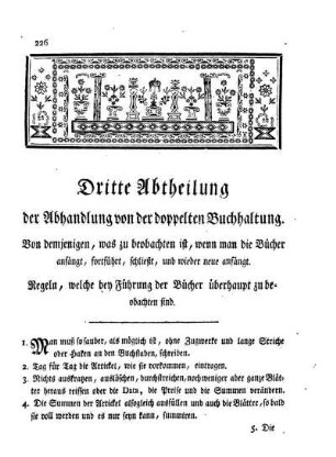 Dritte Abtheilung der Abhandlung von der doppelten Buchhaltung.