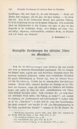 140-151 Geologische Berechnungen des absoluten Alters der Menschheit : Schluß
