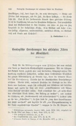 140-151 Geologische Berechnungen des absoluten Alters der Menschheit : Schluß