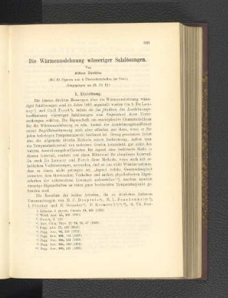 Die Wärmeausdehnung wässeriger Salzlösungen.