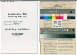 Entnazifizierung Kurt Wilhelm Wartenberg , geb. 26.10.1908 (Ingenieur)