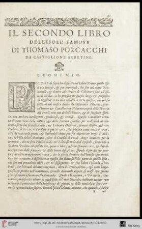 Il secondo Libro dell‘ Isole famose di Thomaso Porcacchi da Castiglione Arretino